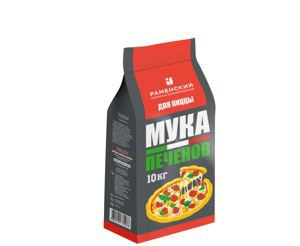 Мука пшеничная хлебопекарная высший сорт т/м «Печенов» для пиццы - 10 кг